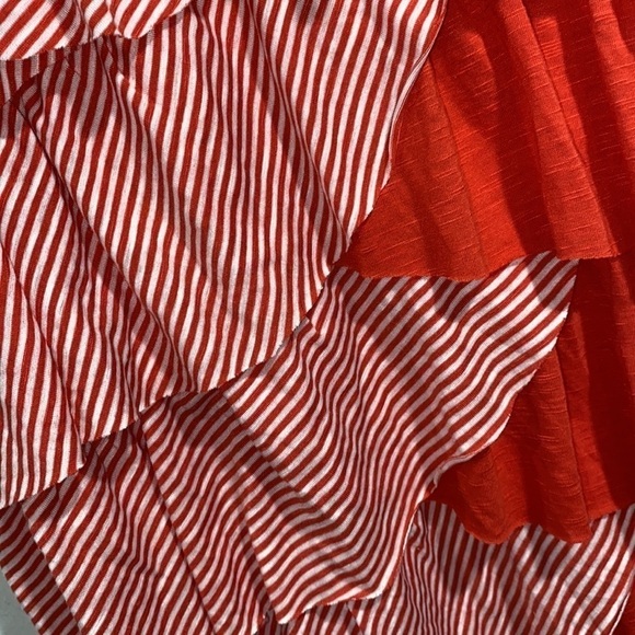 French Laundry blouse tank top layered raw hem diagonal asymmetrical layers NEW - Picture 3 of 4